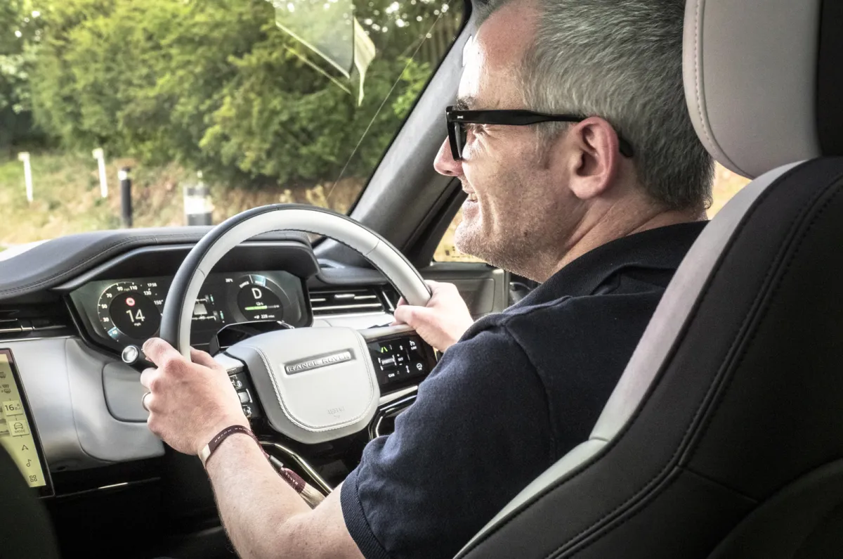 Range Rover Sport Electric behind the wheel